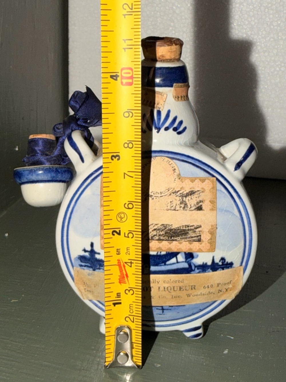 Delft blue HandPainted Small porcelain Holland Canteen Bottle Rynbende’s - Picture 2 of 5